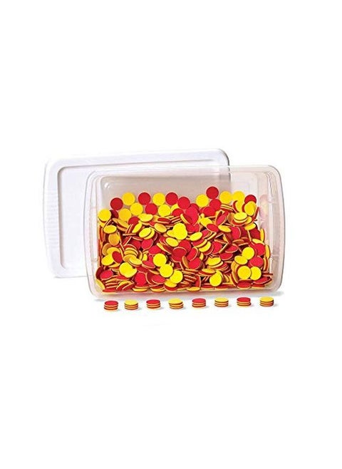 Plastic Twocolor Counters Red And Yellow Counters Counting Manipulatvies Math Counters For Kids Counting Chips Math Manipulatives Bingo Chips Counters For Kids Math (Set Of 1000)