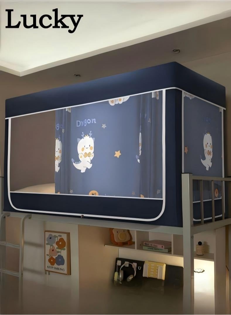 لاكي خيام مظلة السرير ستارة تعتيم ستارة خيمة سرير واحد ستارة قماش تظليل الطالب مظلة السرير ناموسية نوم الطالب حماية الخصوصية - Image 1