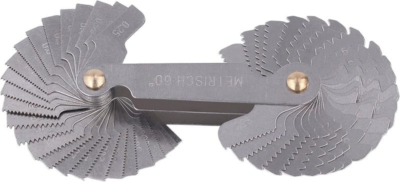 مقياس درجة برغي الفولاذ المقاوم للصدأ 52 قطعة مجموعة مترية وبوصة للمهندسين - Image 1