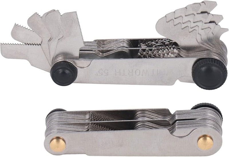 مقياس درجة برغي الفولاذ المقاوم للصدأ 52 قطعة مجموعة مترية وبوصة للمهندسين - Image 3