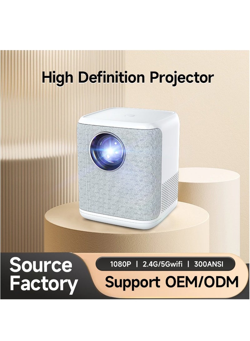 S6 Mini Projector, Smart Wireless Projector, Android 9.0 TV, 300 ANSI, Fully Sealed Dustproof, Compatible with TV Stick, Laptop, Tablets, iOS u0026 Android Devices Wi-Fi Display, Support Arabic  - Image 1