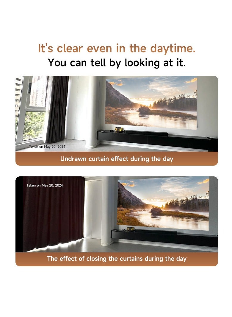 S6 Mini Projector, Smart Wireless Projector, Android 9.0 TV, 300 ANSI, Fully Sealed Dustproof, Compatible with TV Stick, Laptop, Tablets, iOS u0026 Android Devices Wi-Fi Display, Support Arabic  - Image 3
