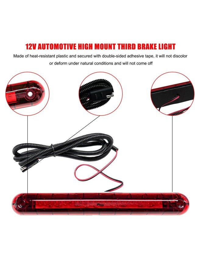 YTFRL Third Brake Light, 24 LED 12V Car High Mount Stop Lights Third Rear Brake Lamp Assembly, Universal Waterproof Tail Lamp High Level Back Braking Light for Cars SUVs Trucks - Image 3