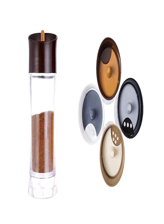 PuThAk BPA Free, Food Grade, Crystal Salt & Pepper Spice Sprinkler Shaker Container with Adjustable Pour Holes (Pack of 2 Piece) - Image 2