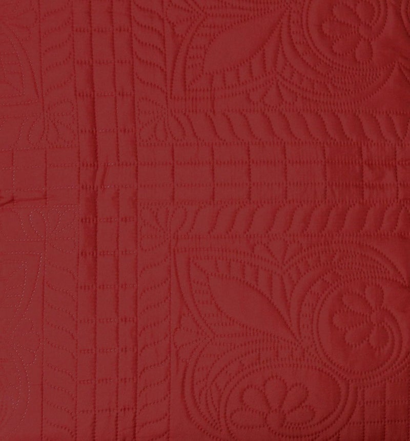 Fancy Linen Fancy Collection Luxury Bedspread Coverlet Embossed Bed Cover Solid Red New Over Size 118"x106" King/California King - Image 2