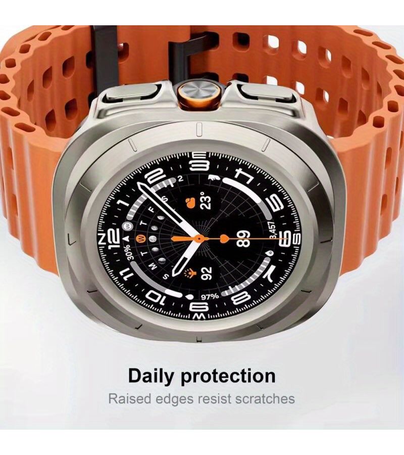 Heavy Duty Hard PC Case For Galaxy Watch Ultra 47mm Black Hollow Bumper Frame Anti Scratch Anti Fall Protective Cover - Image 2