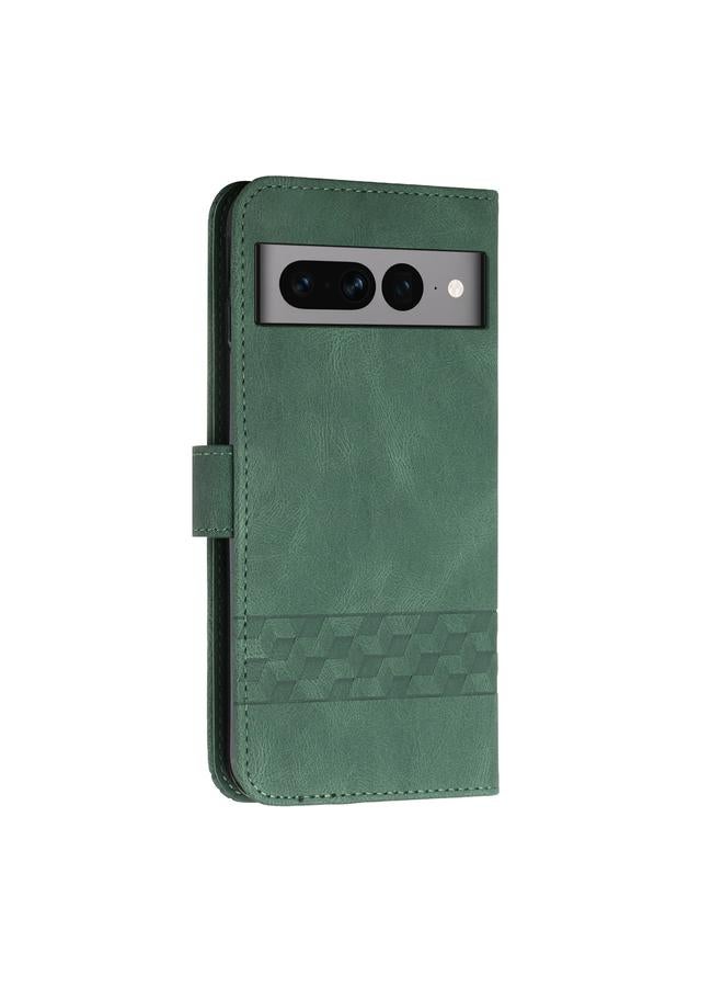 Zaboon Case For Google Pixel 7 Pro 5G Cubic Skin Feel Flip Leather Phone Case - Image 3