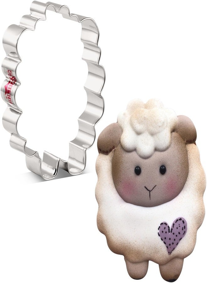 LILIAO Animal Sheep Cookie Cutter, 3.7", Stainless Steel - Image 1