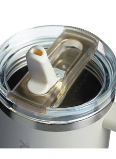 Stanley 40oz Stanley Cup Rose Quencher ProTour Flip Straw Tumbler - Stainless Steel Vacuum Insulated Travel Mug, BPA Free & Car Cup Holder Compatible Water, Iced Tea, Coffee, Smoothies, Premium Eco-Friendly Gifts - Milk White  - Image 3