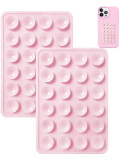 General Suction Phone Case Mount, Silicon Adhesive Phone Accessory for iPhone and Android, Hands-Free Fidget Toy Mirror Shower Phone Holder, Tiktok Videos and Selfies (Pink)  - Image 1