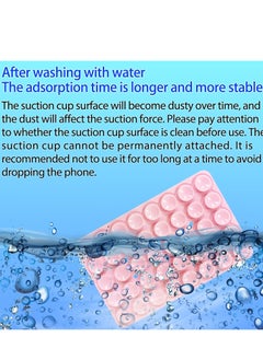 General Suction Phone Case Mount, Silicon Adhesive Phone Accessory for iPhone and Android, Hands-Free Fidget Toy Mirror Shower Phone Holder, Tiktok Videos and Selfies (Pink)  - Image 4