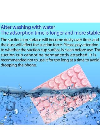 Suction Phone Case Mount, Silicon Adhesive Phone Accessory for iPhone and Android, Hands-Free Fidget Toy Mirror Shower Phone Holder, Tiktok Videos and Selfies (Pink) - view 4