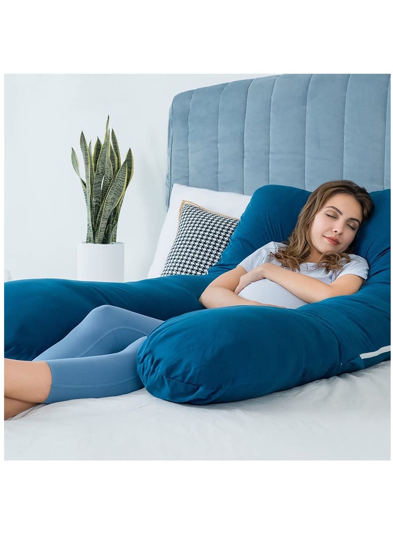 Pregnancy Pillows Cotton U Shaped Body Pillow for Sleeping, Comfortable Cooling Maternity Pillow for Pregnant Women Support Body Pain Relief Pillow