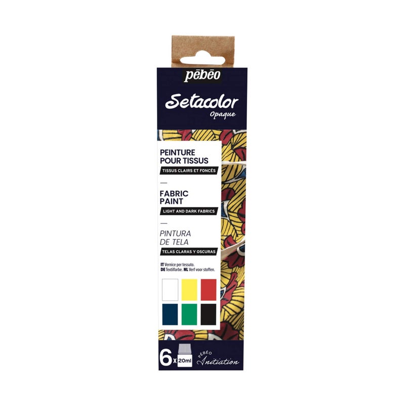 Pebeo Setacolor Initiation Set - Opaque 6 x 20ml - Image 5