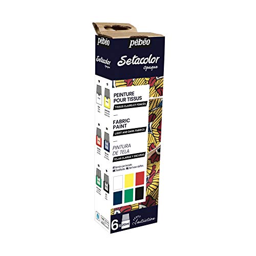 Pebeo Setacolor Initiation Set - Opaque 6 x 20ml - Image 2