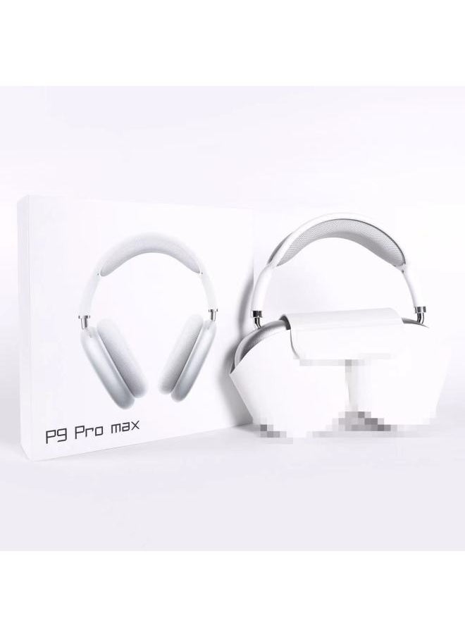P9 Pro Max Headset Bluetooth Headset Stereo Type-C Interface With Protection Bag Wireless Headset Wholesale-Colour:Chinese Red  - Image 1