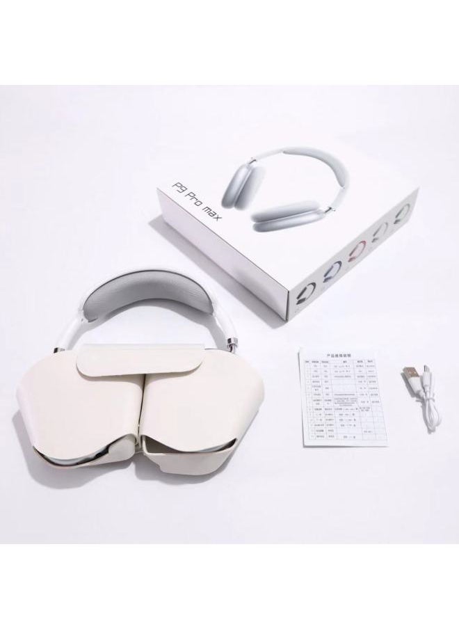 P9 Pro Max Headset Bluetooth Headset Stereo Type-C Interface With Protection Bag Wireless Headset Wholesale-Colour:Chinese Red  - Image 4