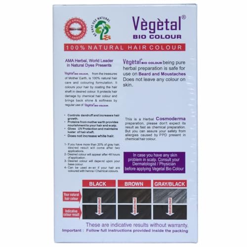 Vegetal Bio Colour - Experience Natural Dark Brown Beard Hair Color for Men | Ammonia-Free, PPD-Free, 100% Organic, and Herbal | Safe and Effective Beard Dye| Complete Kit Included |25g Each - Image 4