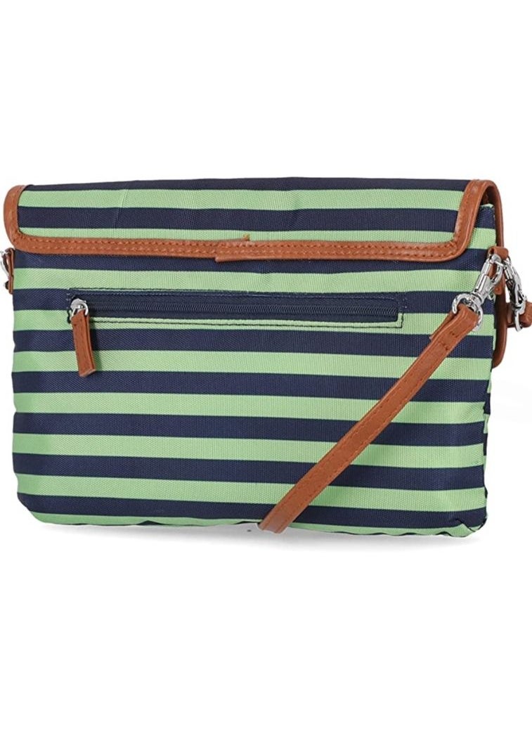 NAUTICA - Nautica women's RFID Blocking Mini Crossbody Wallet Wristlet Clutch, Lime/Indigo, - Image 1