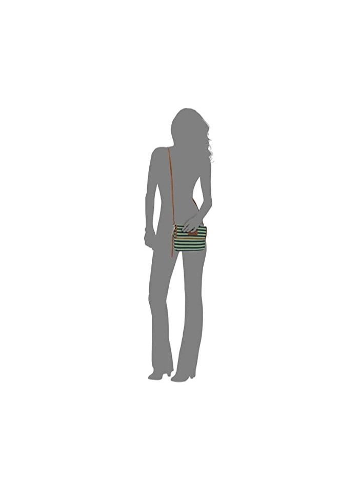 NAUTICA - Nautica women's RFID Blocking Mini Crossbody Wallet Wristlet Clutch, Lime/Indigo, - Image 1