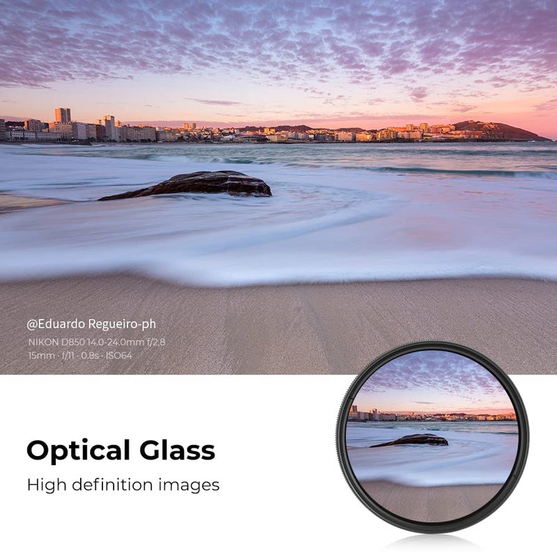 K&F Concept 58mm Variable ND2-ND400 ND Lens Filter (1-9 Stops) for Camera Lens, Adjustable Neutral Density Filter with Microfiber Cleaning Cloth (B-Series) - Image 4