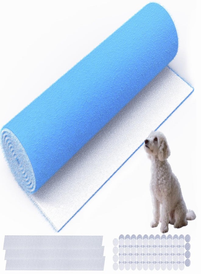 WAWINY Air Vent Filter, 18"X120" Cut to Size Air Filter Material, MERV 8 Electrostatic Air Filter Roll, Blue & White Vent Filters for Home Floor, Rv Ac Vent, Ceiling, Refrigeration, HVAC Furnace Vent, Etc - Image 1