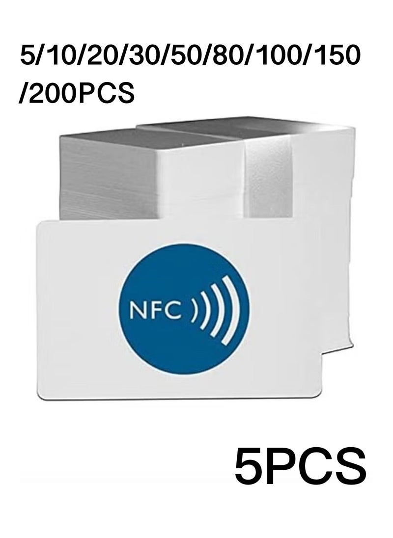 Excefore 5/10/20/30/50/80/100/150/200 piece NFC Tags NTAG215 NFC 215 Cards, 504 Bytes Memory NFC Business Card Blank NFC Cards Ntag215 NFC Chip for NFC Phone and Device Writeable Programmable  - Image 1