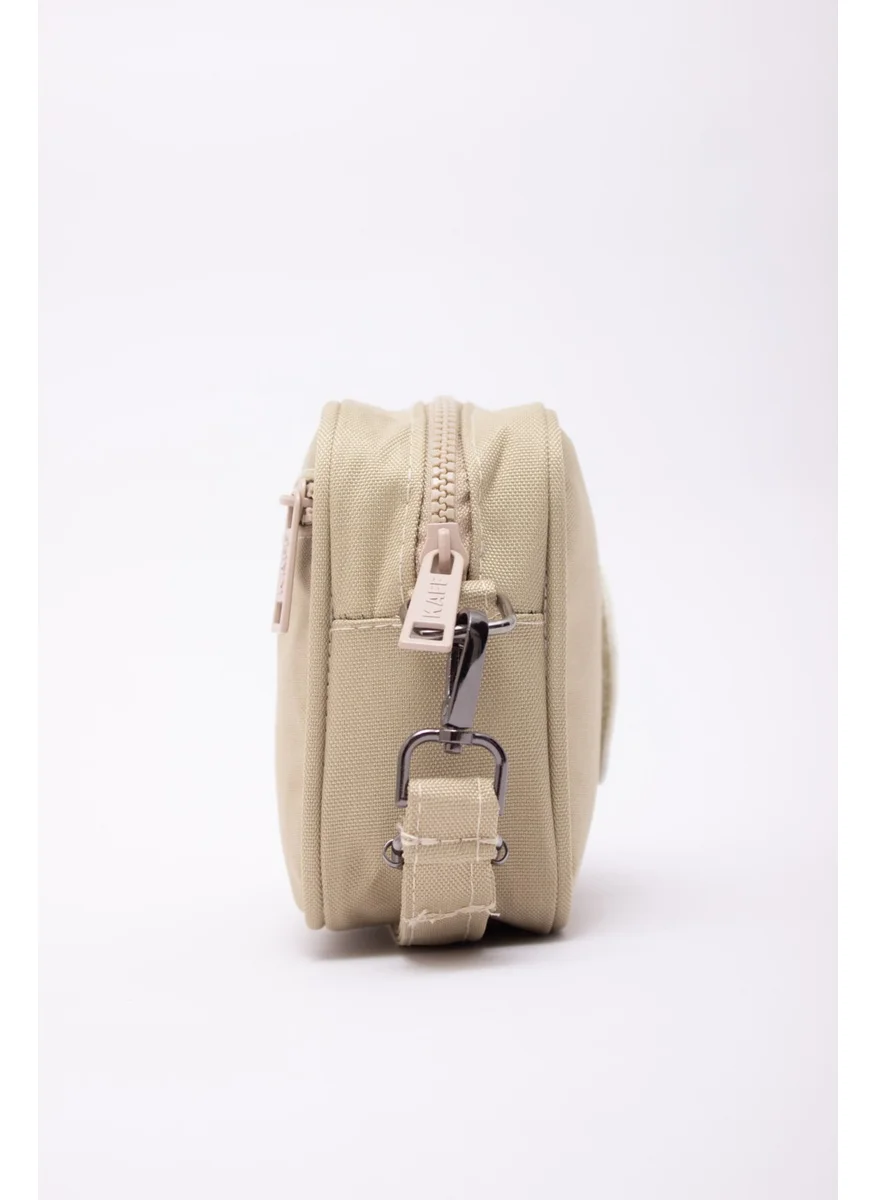 Kaff Beige K 00700 Interchangeable Sticker Crossbody Hand and Shoulder Bag