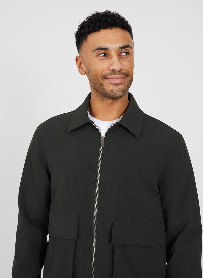 BRAVE SOUL Harrington Zip Through Jacket - Image 2