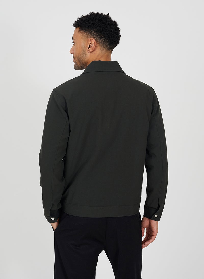 BRAVE SOUL Harrington Zip Through Jacket - Image 3