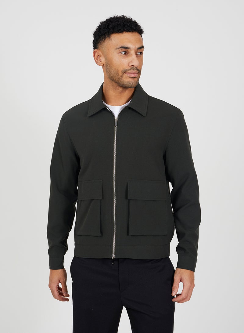 BRAVE SOUL Harrington Zip Through Jacket - Image 4