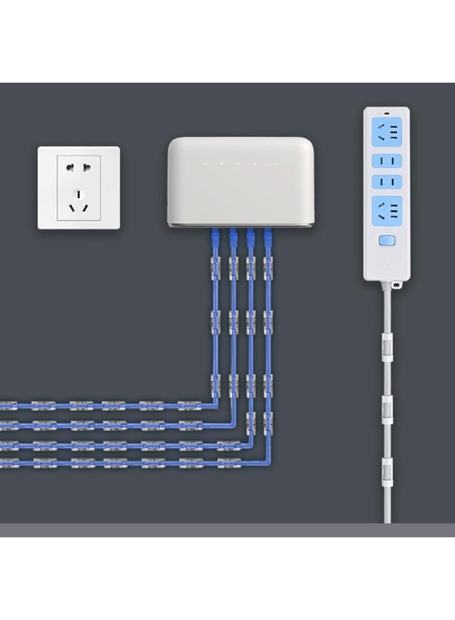 50PCS adhesive cable clamp clear, strong wire organizer, desk, car, PC, Christmas lights indoor/outdoor - Image 2