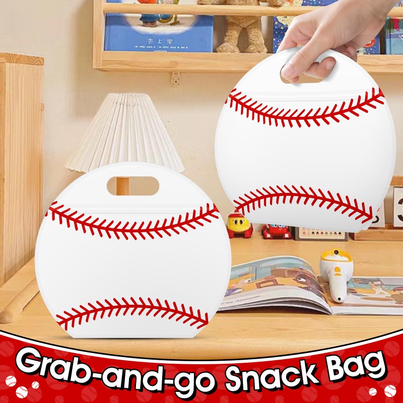 Akaixi 24Pcs Baseball Candy Bags With Handles Reusable Sealed Treat Bags  Stand-Up Bottom Snack Bags For Baseball Coach Sport Team And Baseball Mom  Party Favor Birthday Gifts Supplies - Image 5