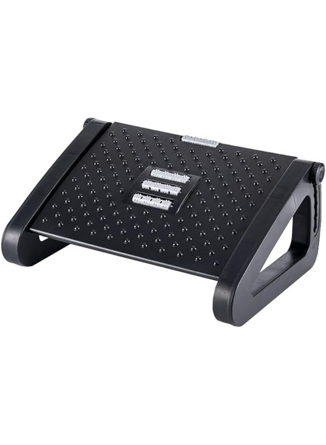 erorex Under Desk Footrest : Adjustable Height Footrest With Massage Roller Ergonomic Foot Stool With Massage Texture For Home Office Pressure Relief Black - Image 1