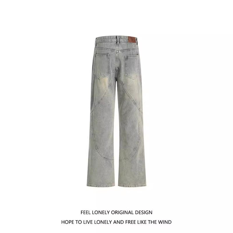 Unisex Classic Denim Jeans Loose Fit Daily Outdoor Wear - Image 3