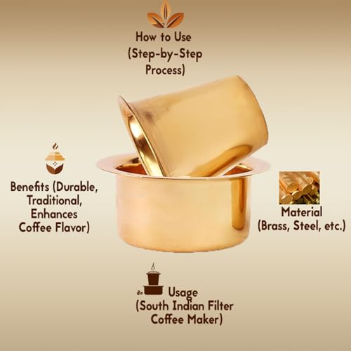 Thangam South Indian Brass Coffee Cup Dawara/Dabara & Tumbler for Serving Filter Coffee/Tea/Traditional kumbakonam Dabara Set Matt - 150ml (Plain, Set of 4) - Image 2