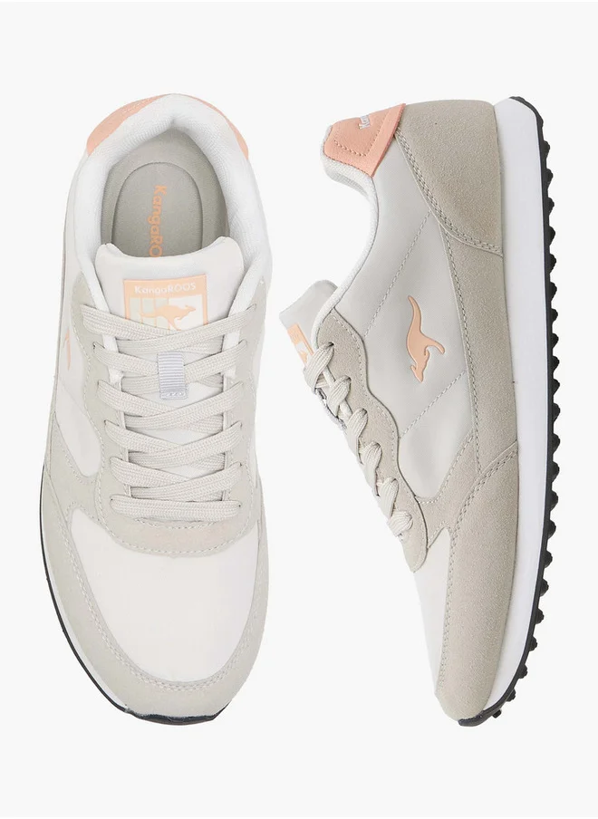 kangaROOS Women's Logo Detail Sneakers with Lace-Up Closure