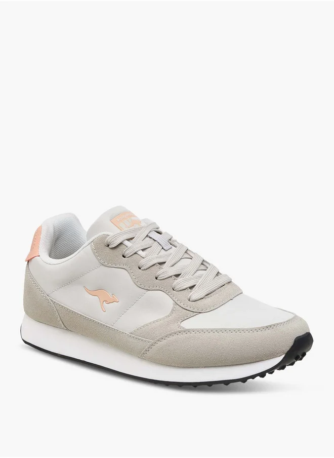 kangaROOS Women's Logo Detail Sneakers with Lace-Up Closure