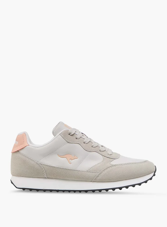 kangaROOS Women's Logo Detail Sneakers with Lace-Up Closure