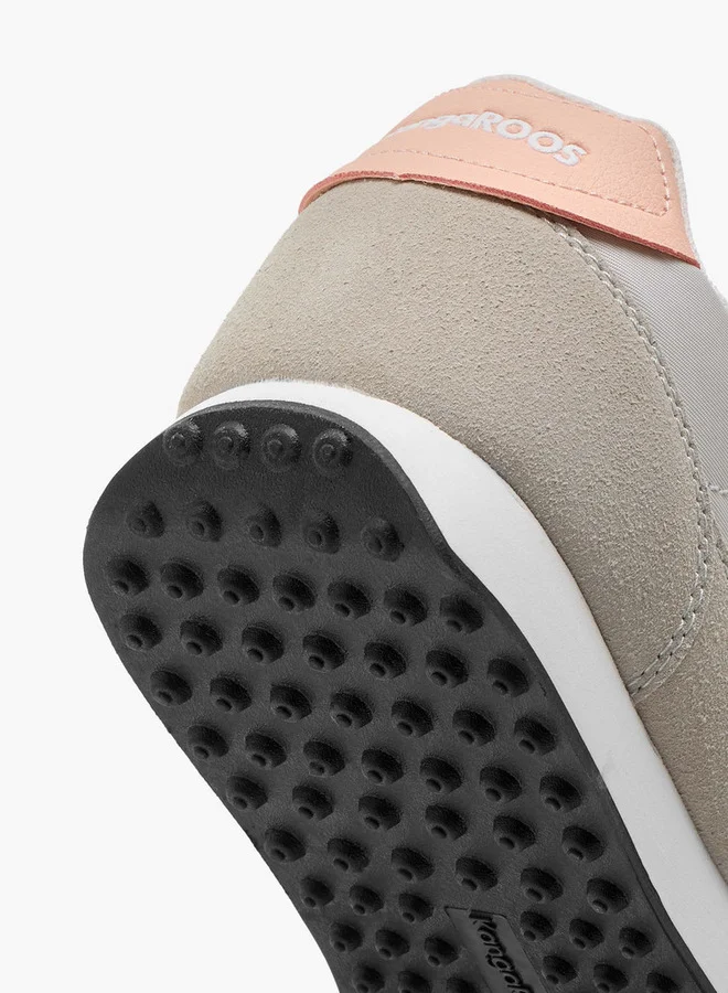kangaROOS Women's Logo Detail Sneakers with Lace-Up Closure