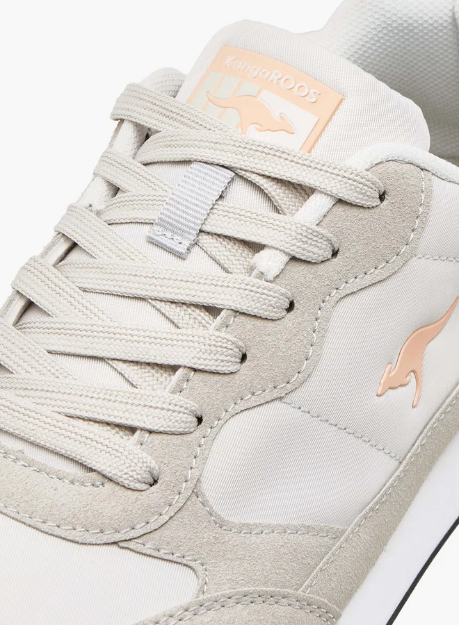 kangaROOS Women's Logo Detail Sneakers with Lace-Up Closure
