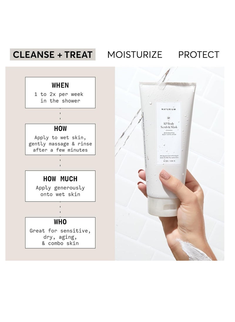 NATURIUM - Naturium KP Body Scrub & Mask for Keratosis Pilaris, Bump Eraser Shower Scrub & Exfoliator for Skin, 8 oz - Image 1