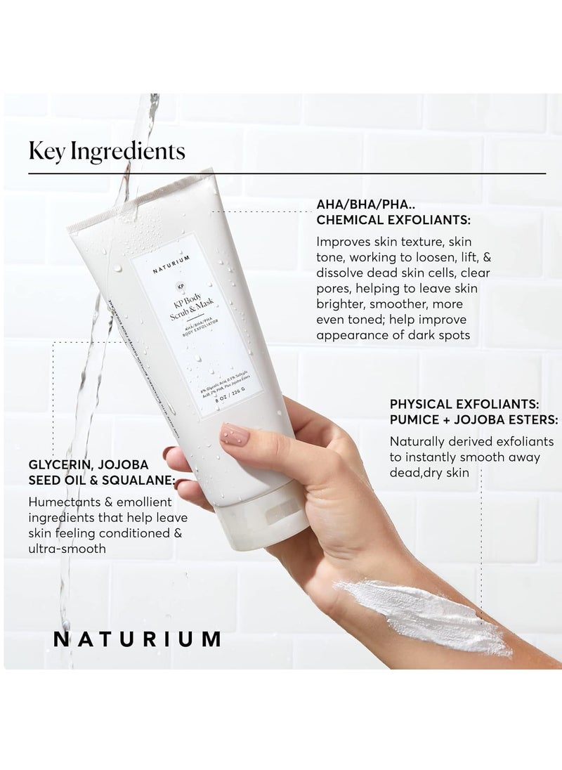 NATURIUM - Naturium KP Body Scrub & Mask for Keratosis Pilaris, Bump Eraser Shower Scrub & Exfoliator for Skin, 8 oz - Image 1