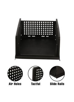 Kuber Industries Kuber Industries Large 8 Pcs Storage Organizer | Wardrobe Organizer For Clothes | Cloth Organizer | Foldable Shirt Stacker Box | Cloth Box for Almirah | Closet Storage Basket| Black  - Image 2