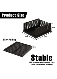 Kuber Industries Kuber Industries Large 8 Pcs Storage Organizer | Wardrobe Organizer For Clothes | Cloth Organizer | Foldable Shirt Stacker Box | Cloth Box for Almirah | Closet Storage Basket| Black  - Image 3