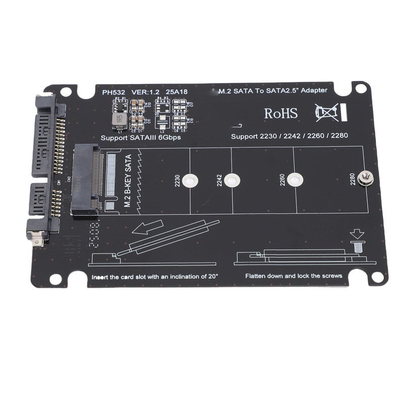 M.2 NGFF B Key SSD to 2.5 Inch Serial ATA Adapter - Shockproof Connector for Strong Compatibility for Windows Linux - Image 2
