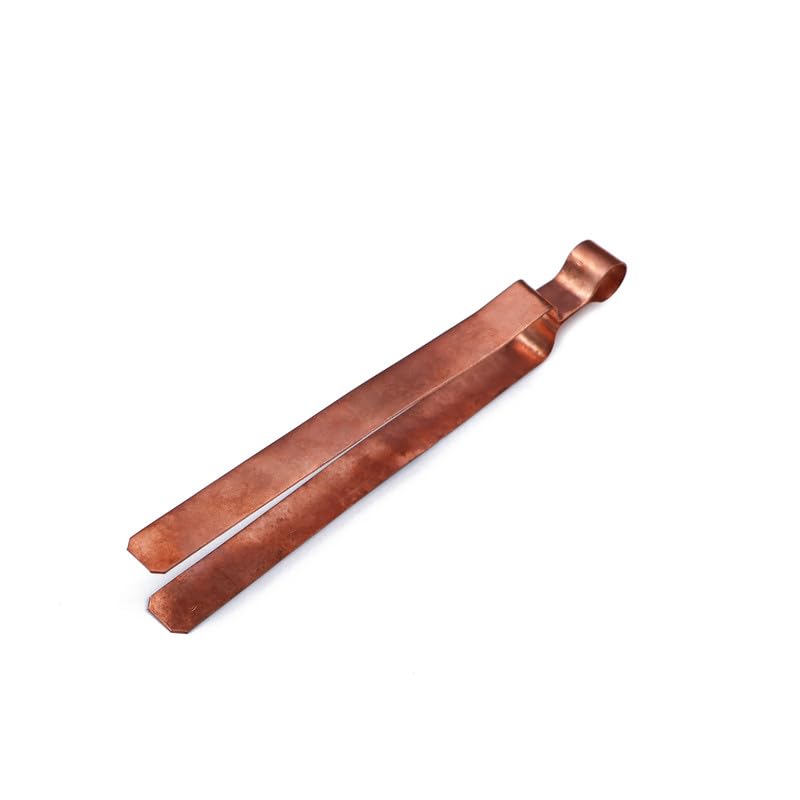 ROLIMOLI Pure Copper Chimta | Tong for Hawan Yagya & Pooja Purpose Religious and Spiritual Tool Home Temple Ceremonies Fire Rituals Durable Easy Grip (Size : 21.5cm | Weight : 55gm Approxe) - Image 5