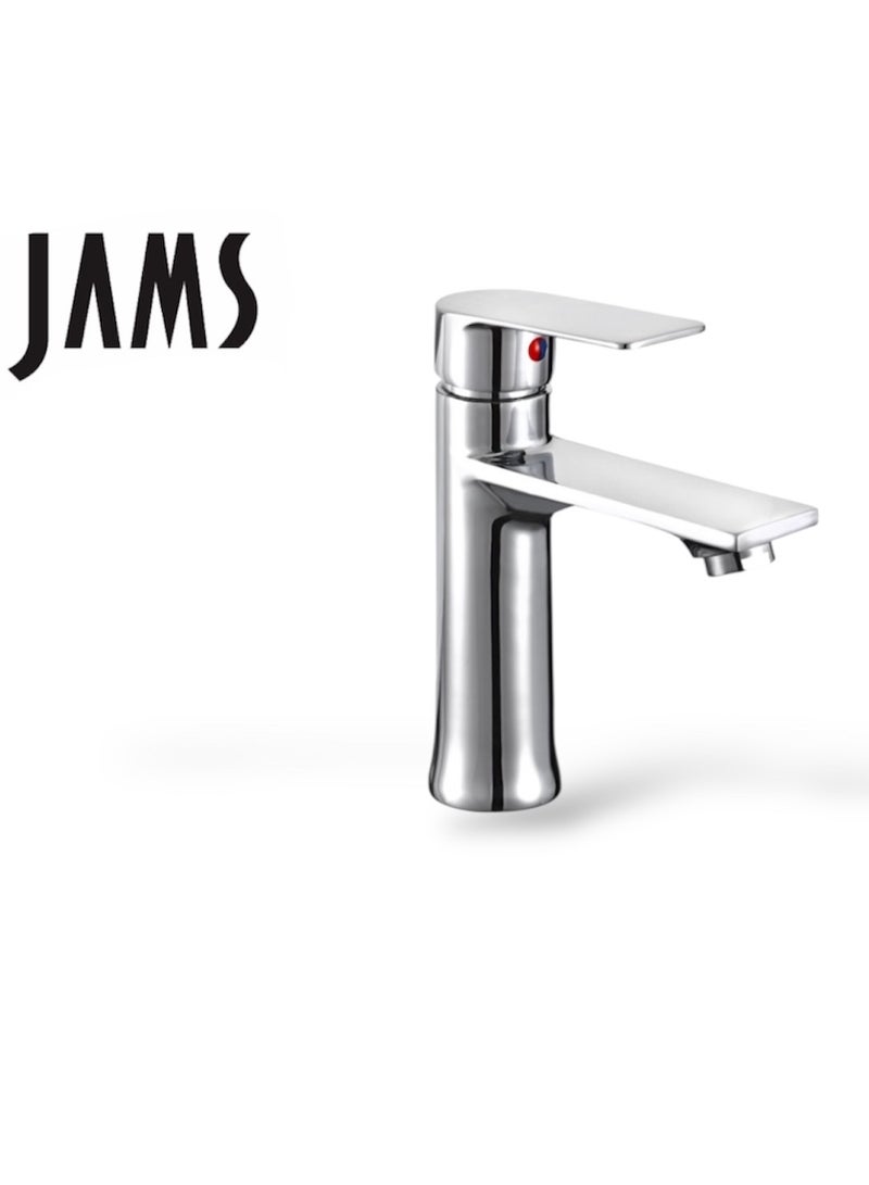 JAMS Wash Basin Mixer Faucet,Bathroom Basin Faucet,Water Mixer Kitchen Hot and Cold Water, Single Tap for Sink, Bathroom Sink Faucets with Included Hoses