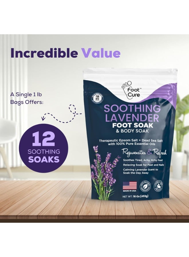 Foot Cure Soothing Lavender Foot Spa with Epsom Salt Bath Soak – Pedicure Foot Soak Tub & Foot Massager Spa – Relaxing Foot Scrubber & Dead Skin Remover – Ionic Foot Bath Detox for Foot Care & Soaking - Image 2