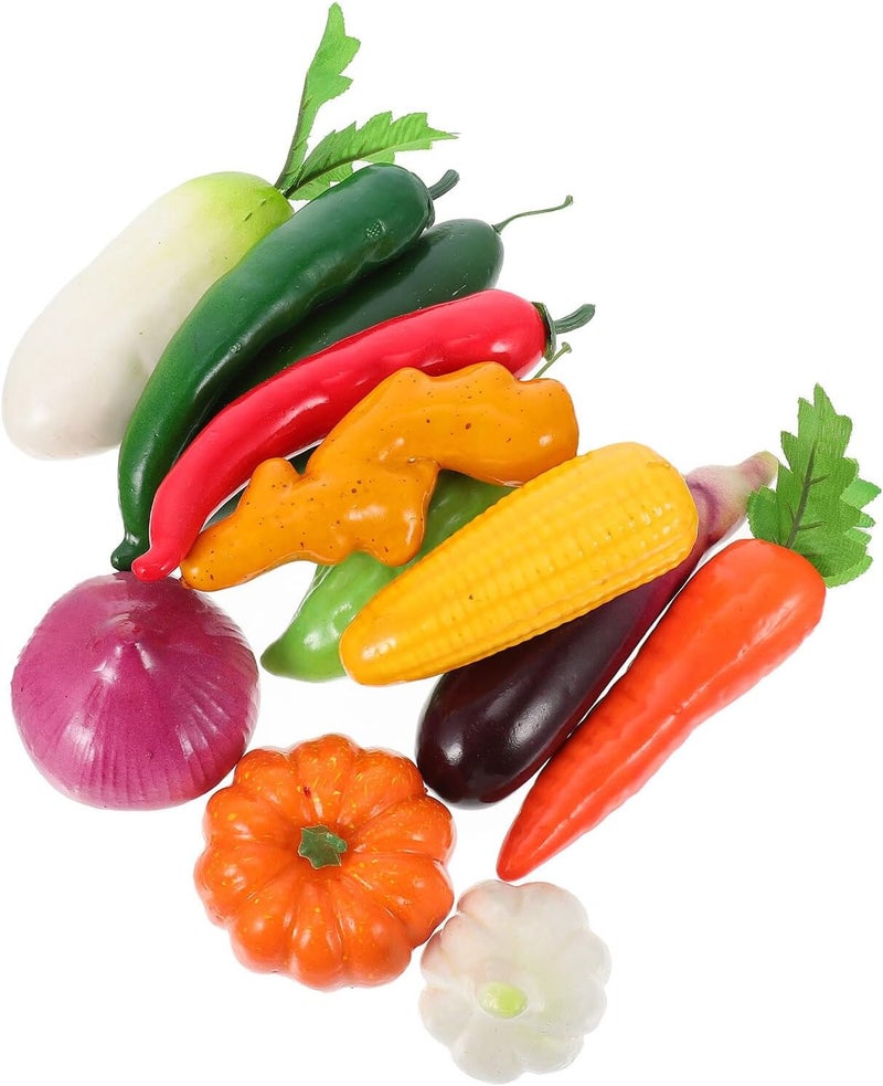ABOOFAN 12pcs Lifelike Foam Fake Vegetables Set Simulated Vegetable Models for Restaurant Display and Photography Props Decorative Decors for Home Kitchen - Image 1